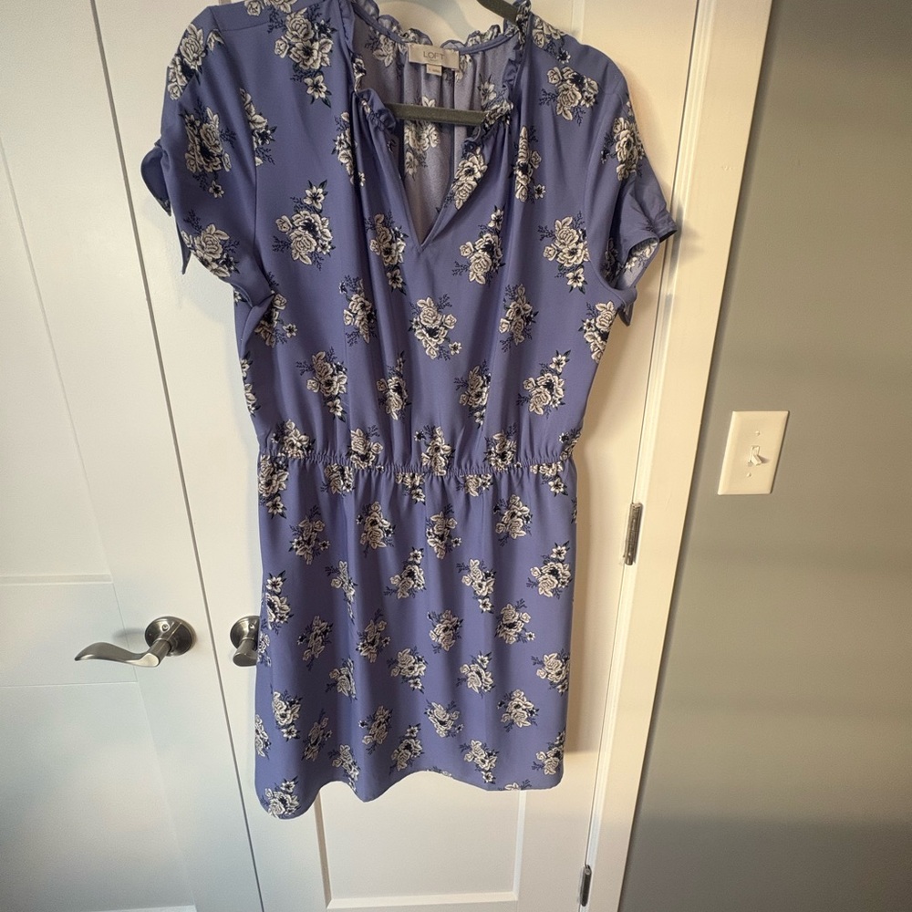 LOFT Lavender Floral Dress